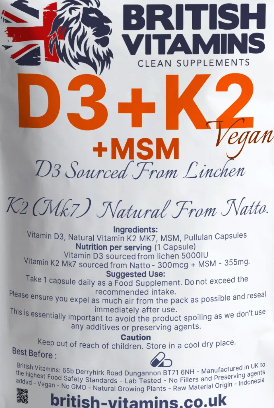 Vitamin D3 + K2